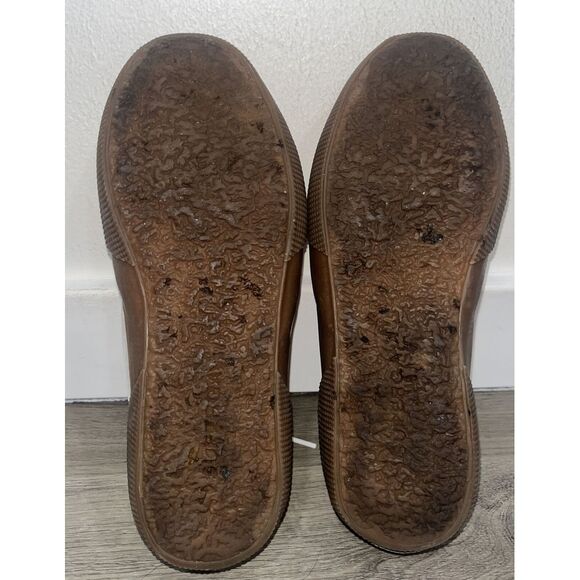 Superga Womens Leatther Low Top Lace Up Fashion Sneakers White Brown Size 7 - Picture 10 of 10